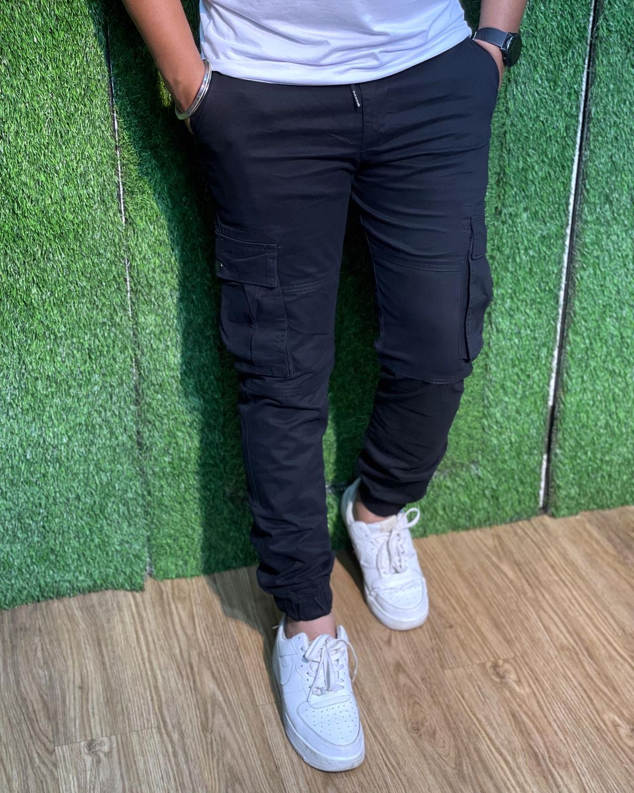 Cotton Cargo Joggers 6 Pocket RFD Fabric