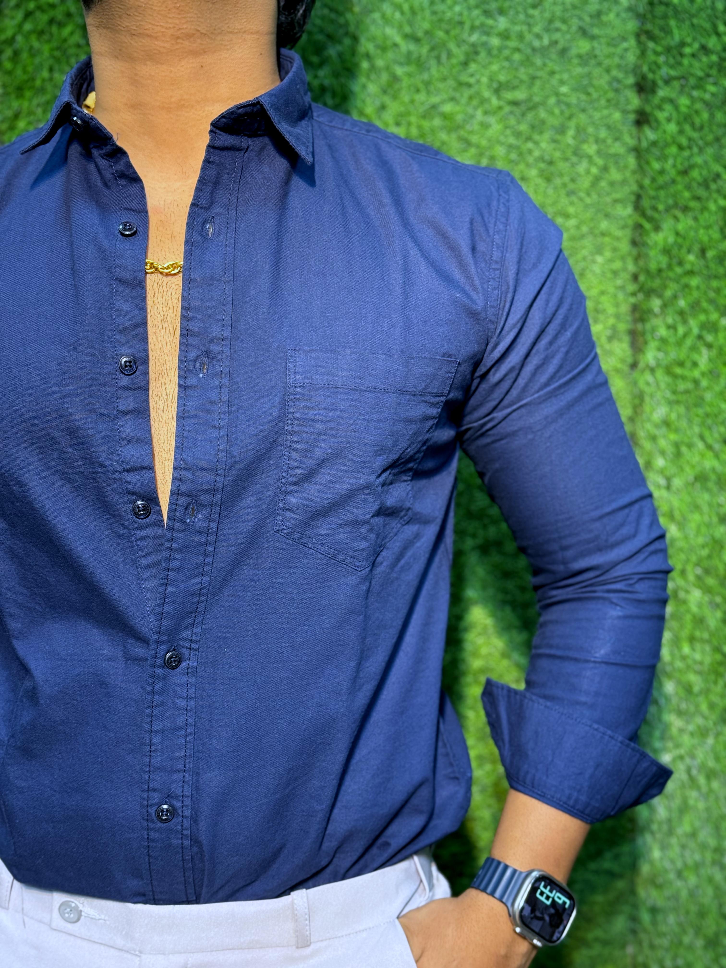 Cotton Plain Shirt For Men
