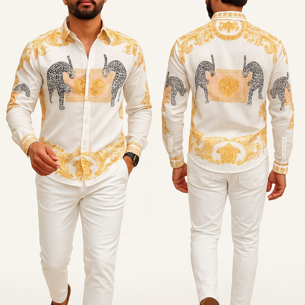 Tiger Print Imported Shirt Festival wear , Party Wear Ckub Wear