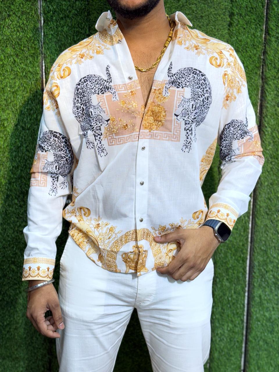 Tiger Print Imported Shirt Festival wear , Party Wear Ckub Wear