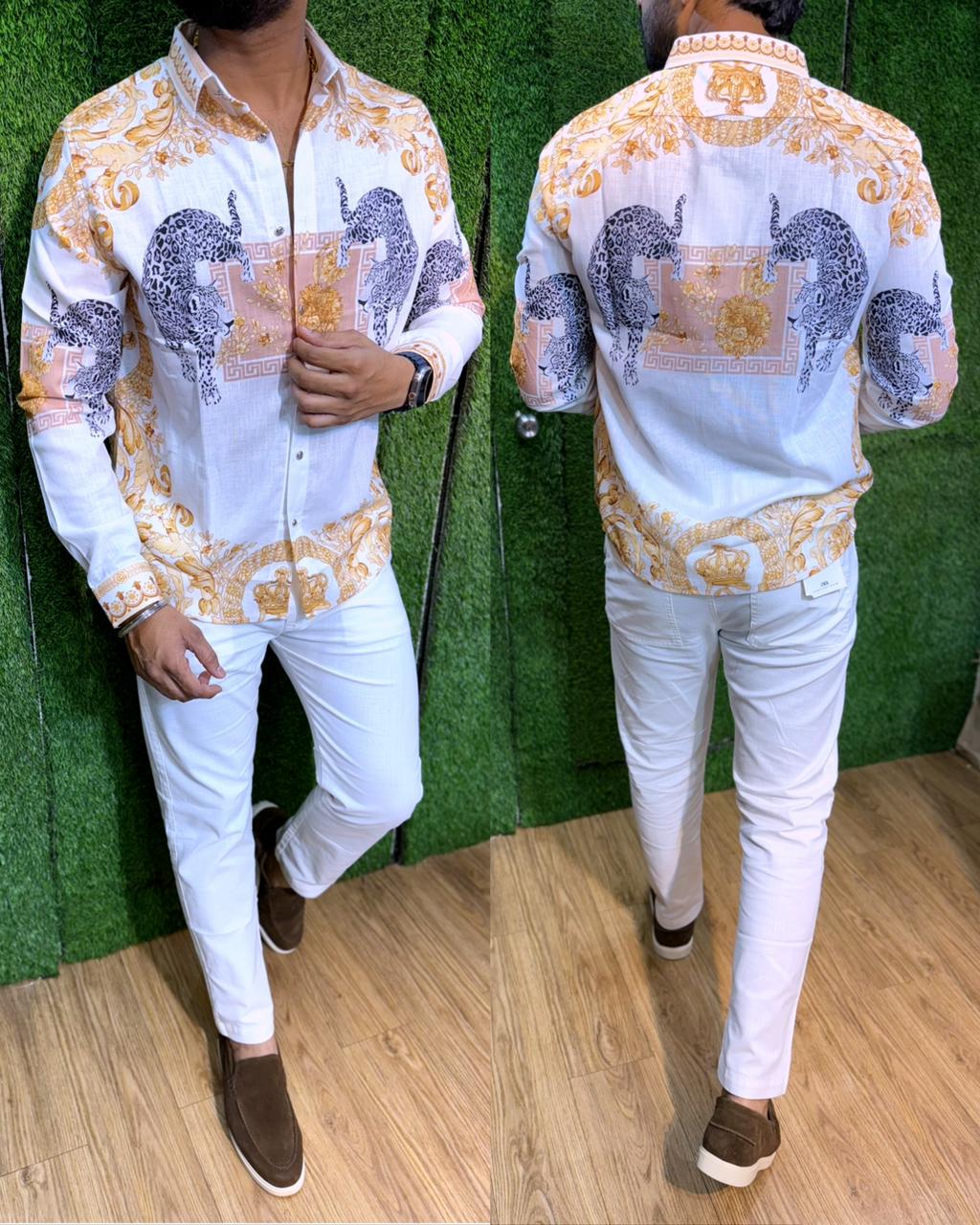 Tiger Print Imported Shirt Festival wear , Party Wear Ckub Wear