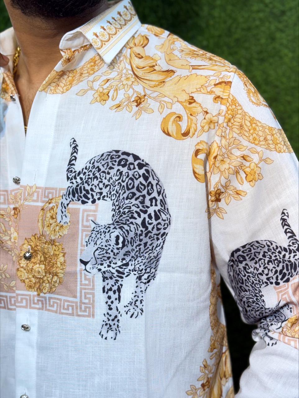 Tiger Print Imported Shirt Festival wear , Party Wear Ckub Wear